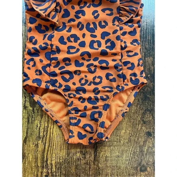 Cat and jack leopard print ruffle bathing suit  Size 12 months - Picture 5 of 8